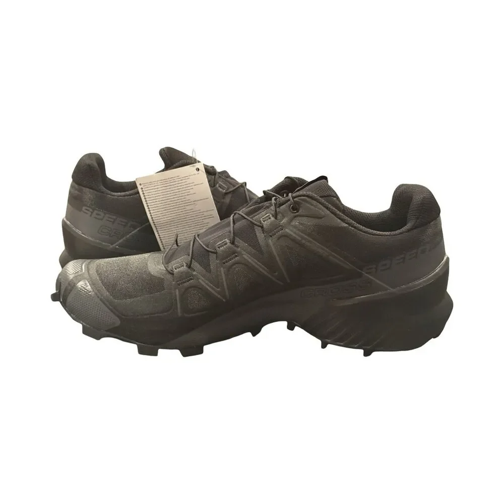 Size 11 Salomon SpeedCross 5 Black Trail Mens Running Shoes 475678